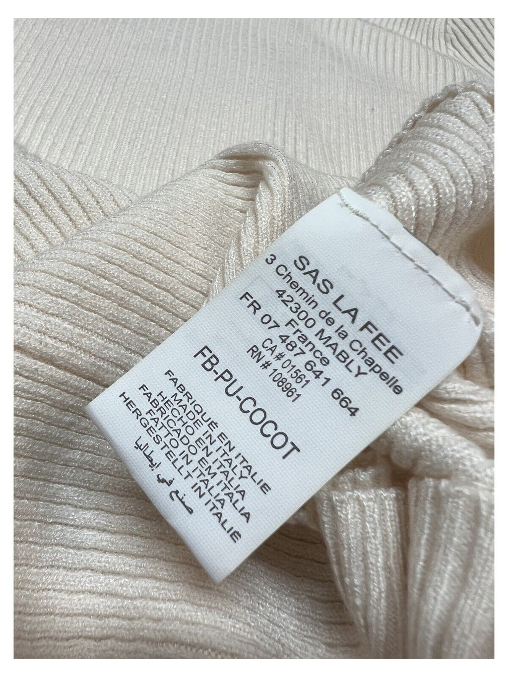 LA FEE MARABOUTEE maglia donna a costine collo alto FB-PU-COCOT MADE IN ITALY