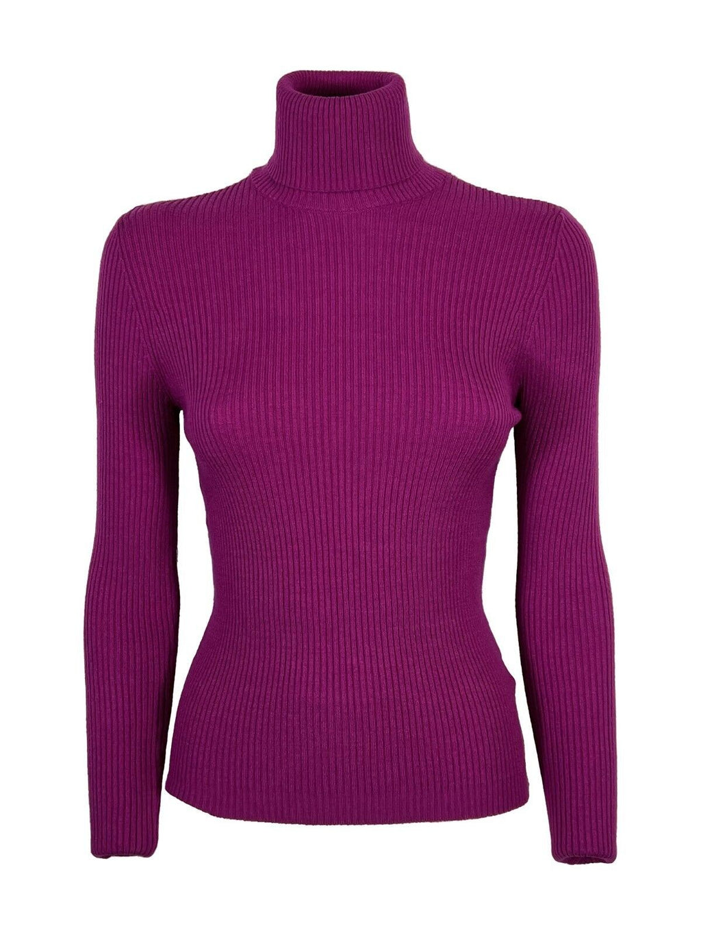 LA FEE MARABOUTEE maglia donna a costine collo alto FB-PU-COCOT MADE IN ITALY