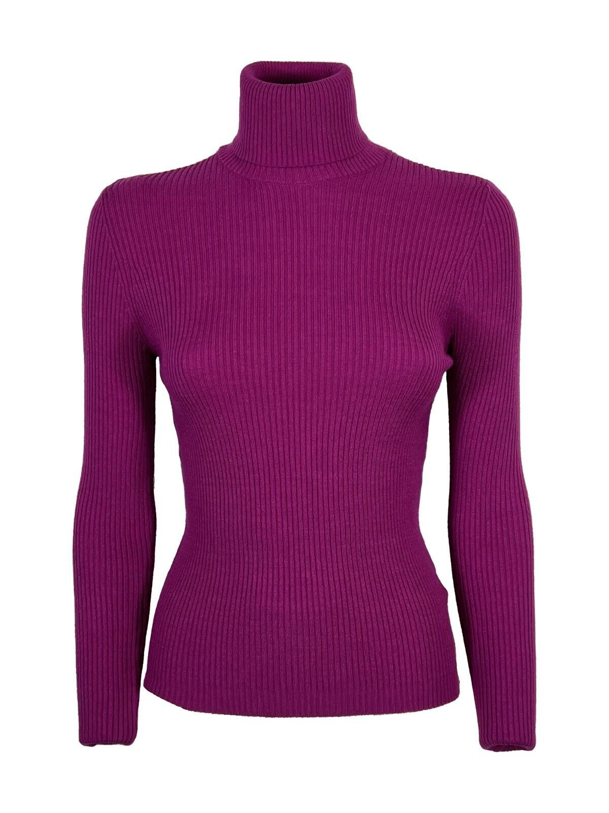 LA FEE MARABOUTEE maglia donna a costine collo alto FB-PU-COCOT MADE IN ITALY