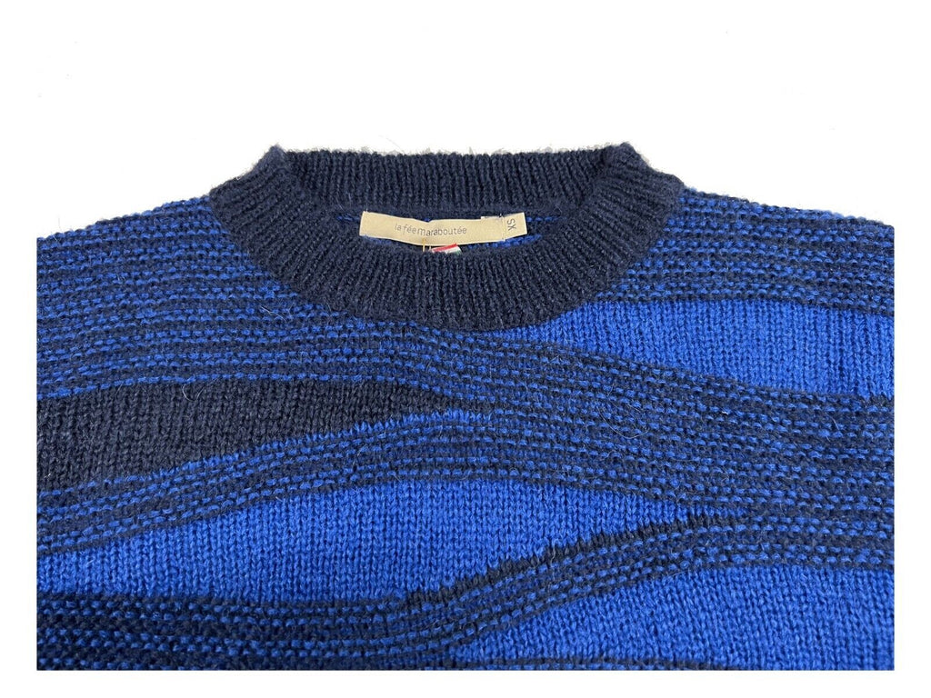 LA FEE MARABOUTEE maglia donna girocollo bicolore FE-PU-RUSE MADE IN ITALY
