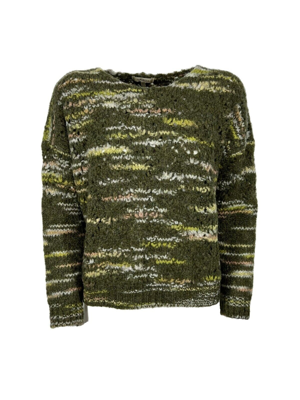 HUMILITY 1949 maglia donna girocollo traforata con inserti color MADE IN ITALY HB-PU-NAGIBA