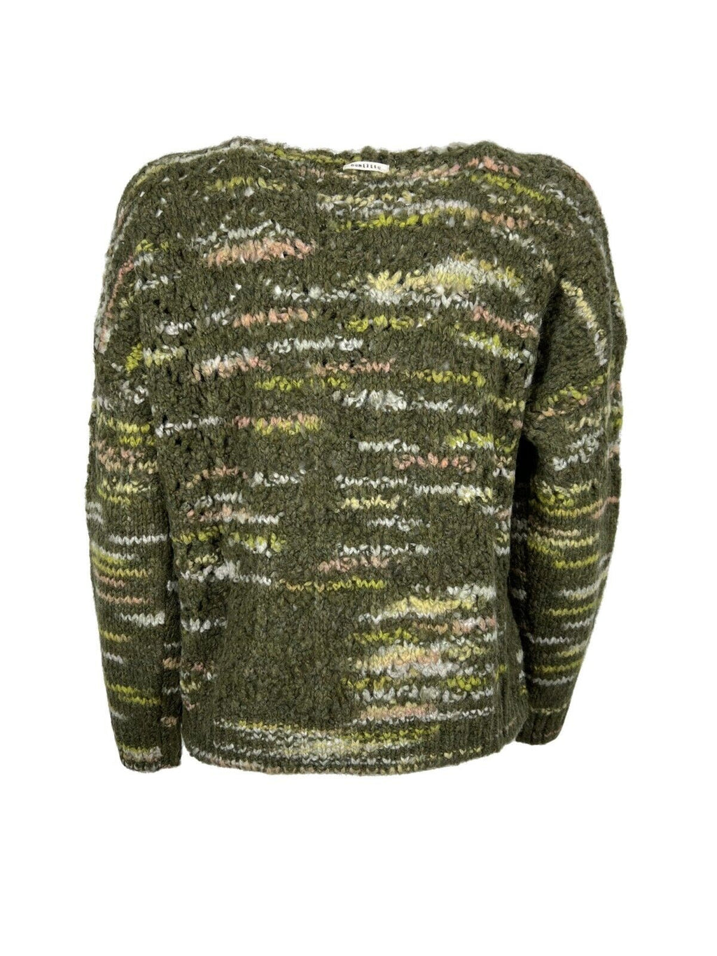 HUMILITY 1949 maglia donna girocollo traforata con inserti color MADE IN ITALY HB-PU-NAGIBA