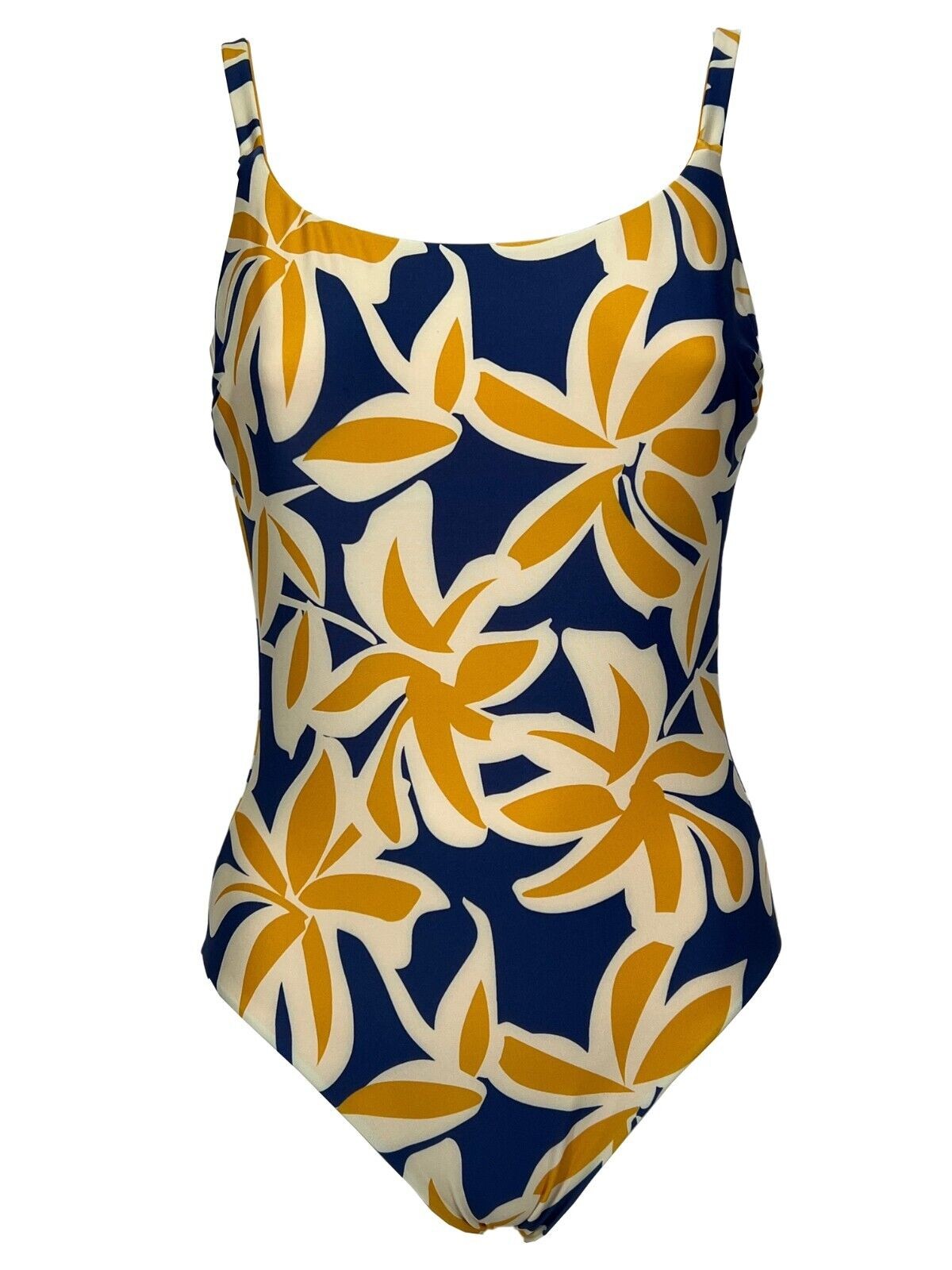 FEELING by JUSTIME costume donna intero double-face blu/giallo/panna A706 6025 MADE IN ITALY
