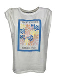 Md’M t-shirt donna con stampa 6.42171.10 95% cotone 5% elastan  MADE IN PORTUGAL
