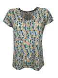 Md’M t-shirt donna fantasia multicolor 6.42.615.10 100% lino