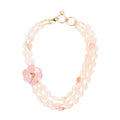 Sodini Collana Multifilo Santa Margherita 331425 Rosa e Oro con Bonbon e Fiore