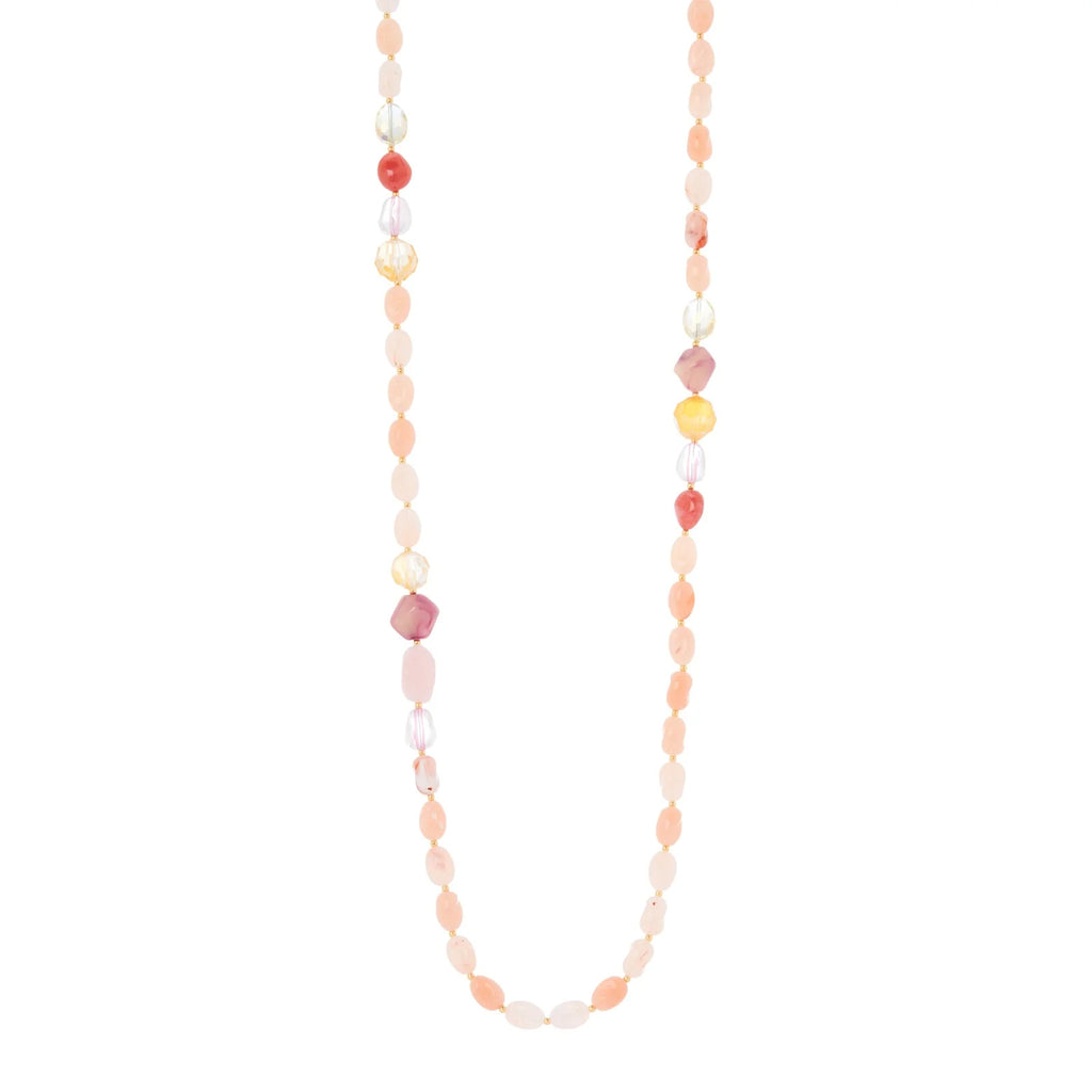 Sodini Collana Lunga Santa Margherita 331429 Bianco con Bonbon, Sassolini e Sfere