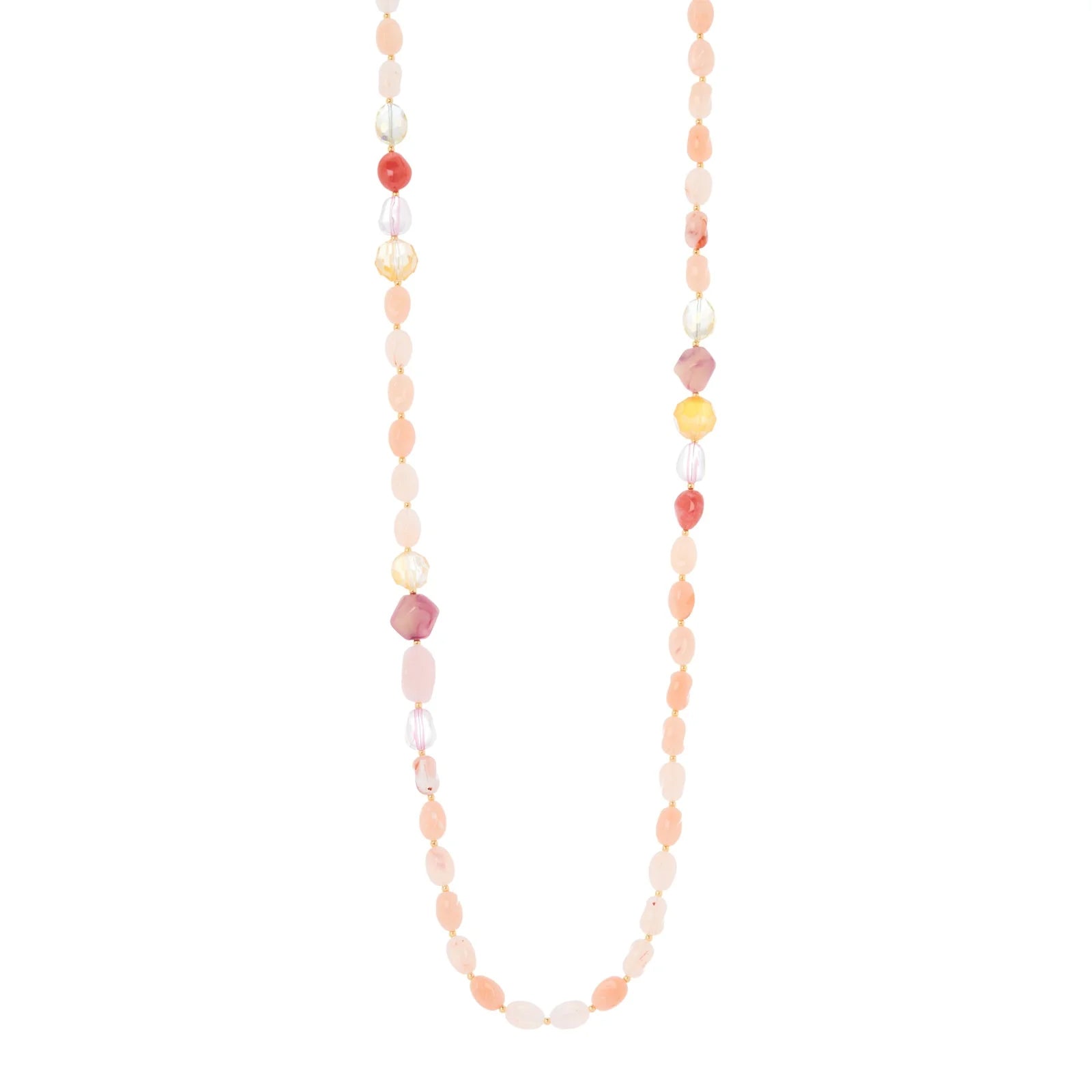 Sodini Collana Lunga Santa Margherita 331429 Bianco con Bonbon, Sassolini e Sfere