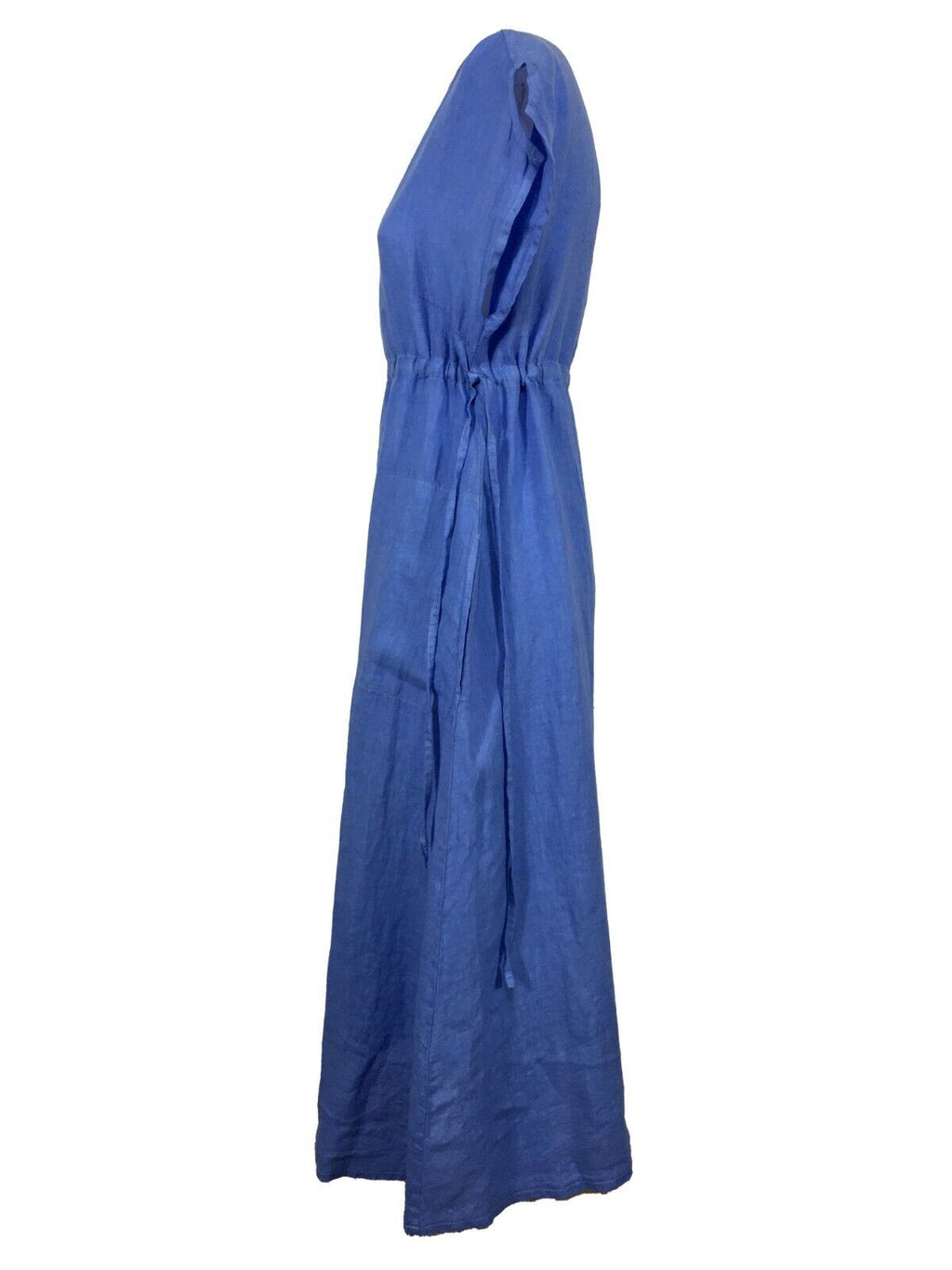 LA FEE MARABOUTEE abito donna azzurro FD-RO-PELOTA 100% lino MADE IN ITALY