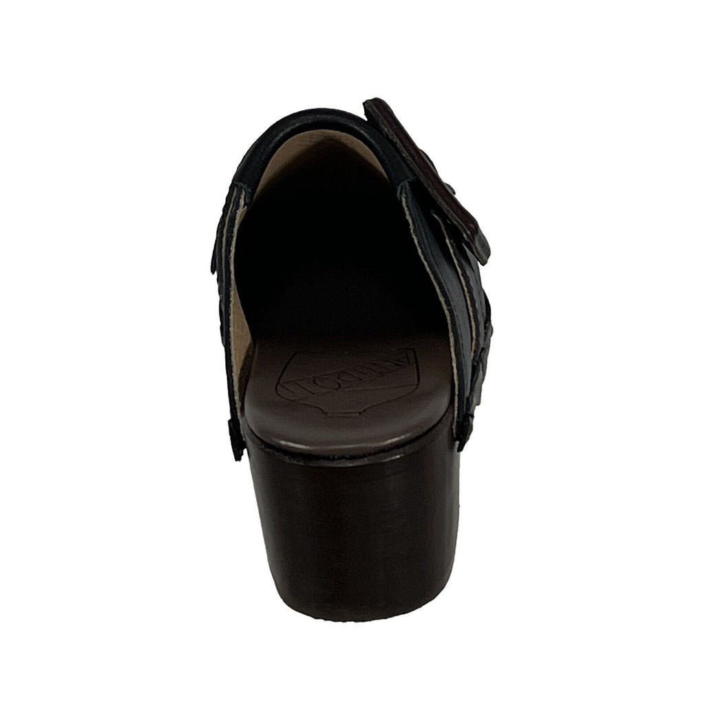ANTIDOTI zoccolo donna con frange FIBBY VIT 100% pelle MADE IN ITALY
