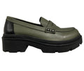 HUMILITY 1949 mocassino donna verde UPOMO 100% pelle