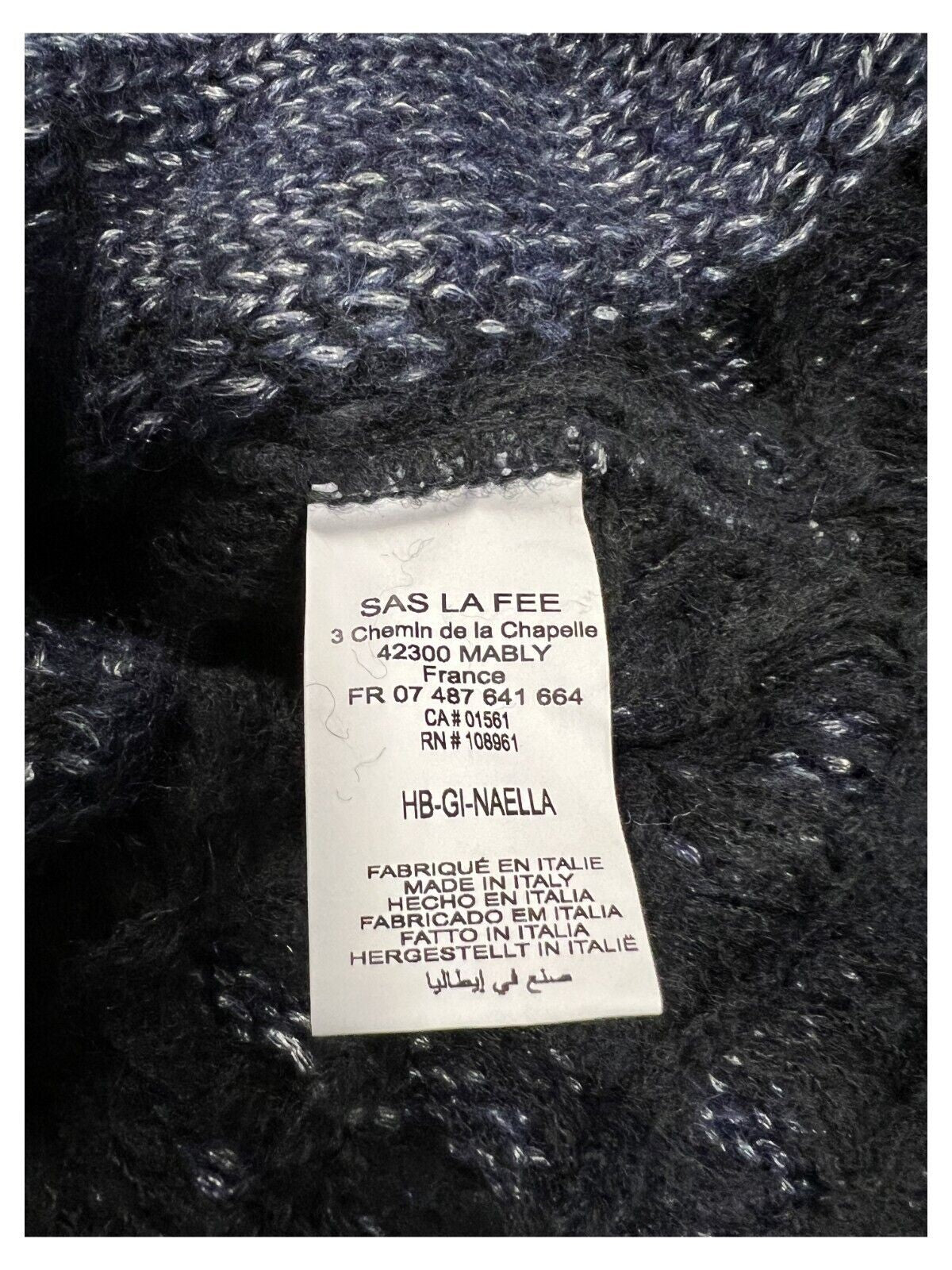 HUMILITY 1949 maxi cardigan donna blu melange HB-GI-NAELLA MADE IN ITALY