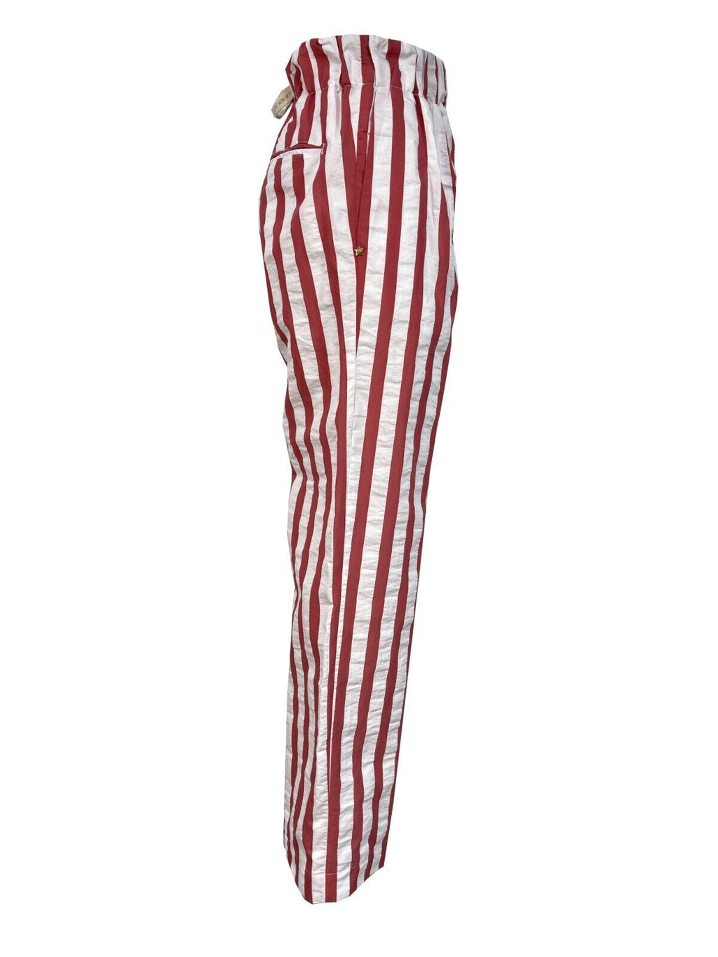 WHITE SAND pantalone righe bianco/corallo art 21SD03 362 GRACE MADE IN ITALY