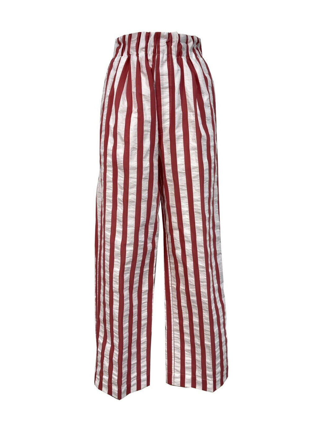 WHITE SAND pantalone righe bianco/corallo art 21SD03 362 GRACE MADE IN ITALY