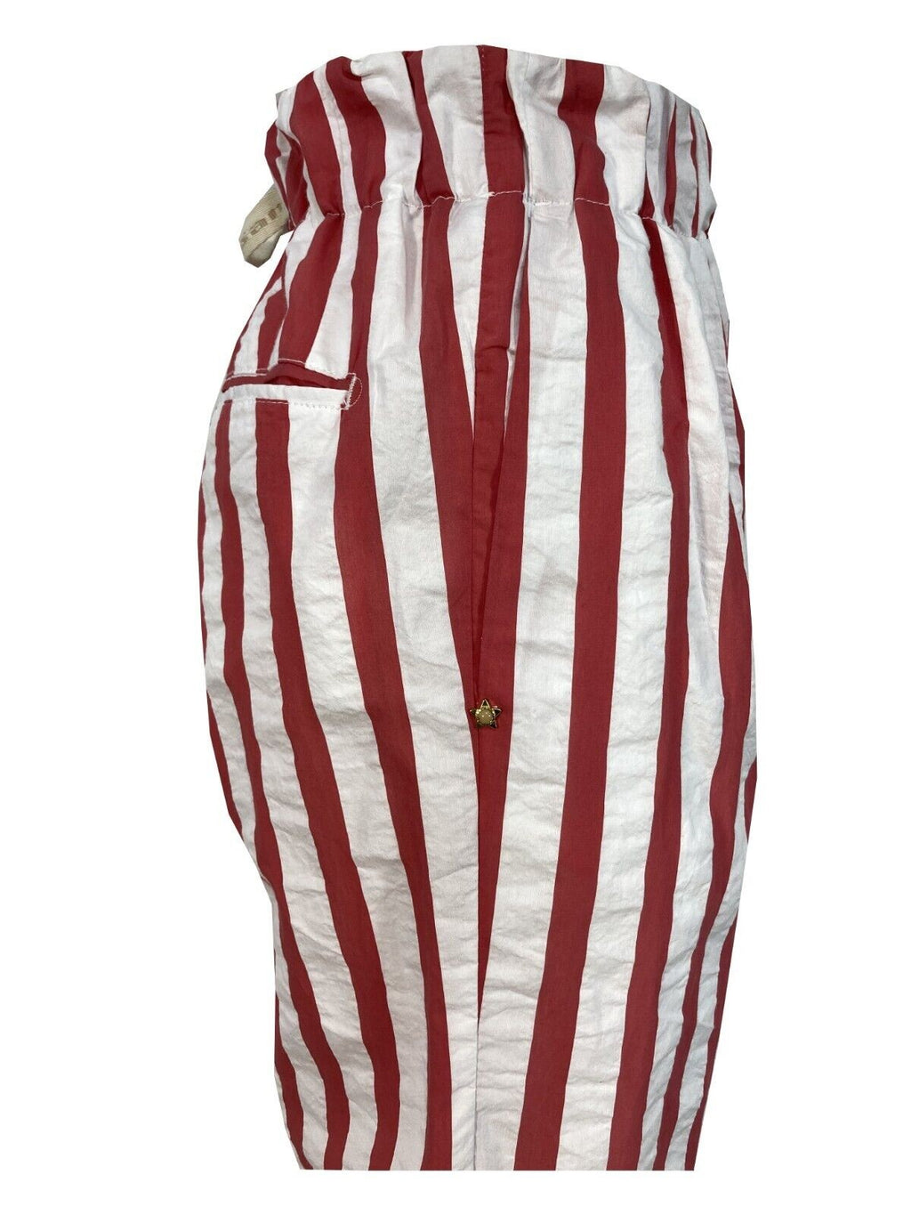 WHITE SAND pantalone righe bianco/corallo art 21SD03 362 GRACE MADE IN ITALY