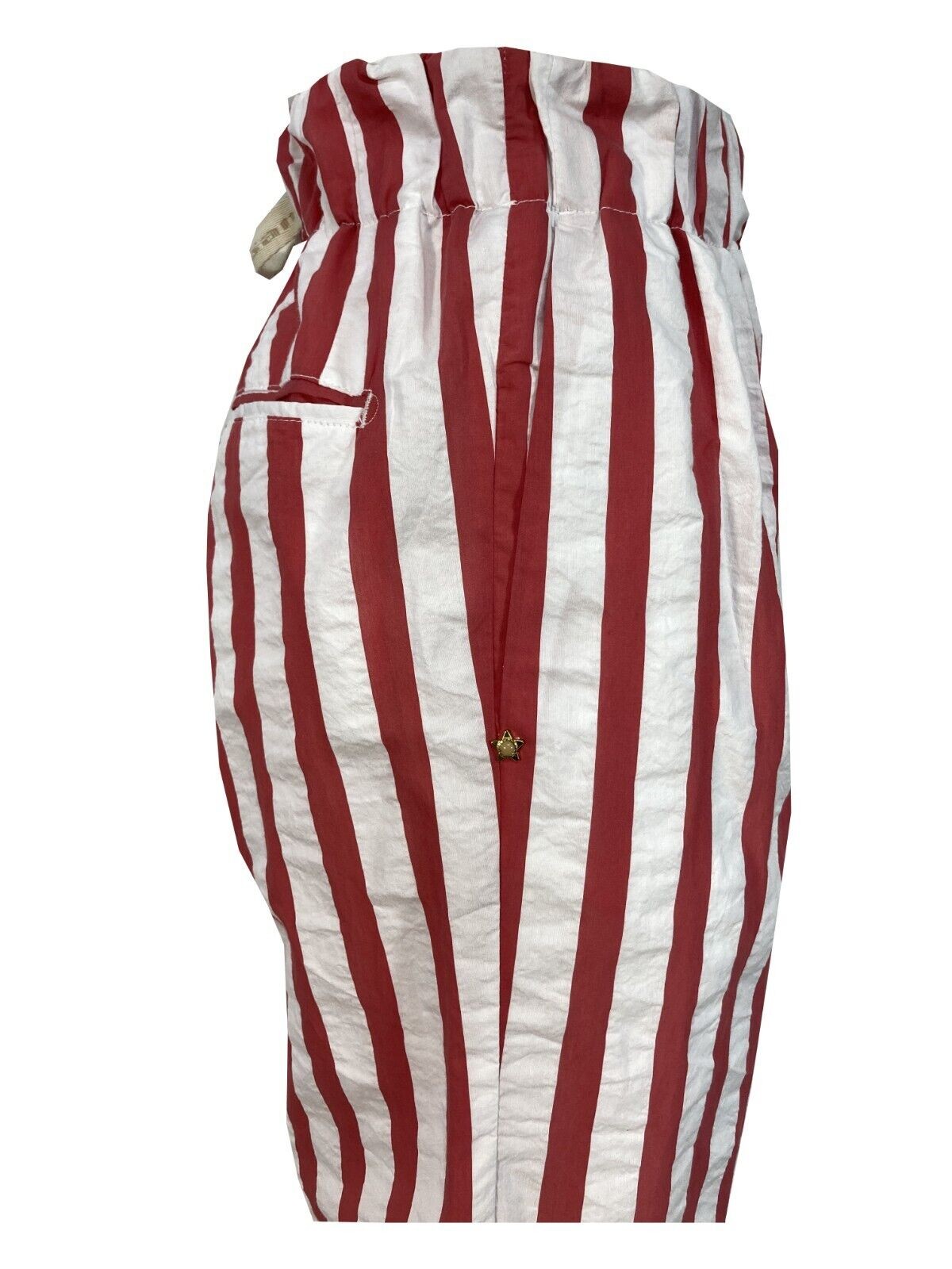 WHITE SAND pantalone righe bianco/corallo art 21SD03 362 GRACE MADE IN ITALY