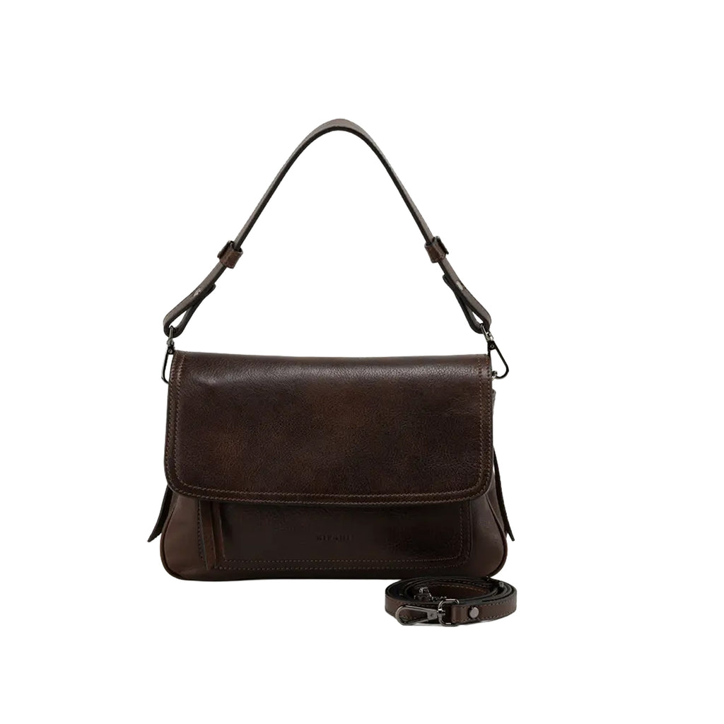 RIPANI Kora 3627MF Borsa a Spalla M Marrone in Pelle Effetto Invecchiato Made in Italy