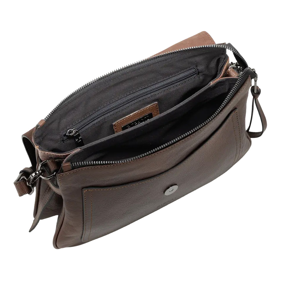 RIPANI Kora 3627MF Borsa a Spalla M Marrone in Pelle Effetto Invecchiato Made in Italy