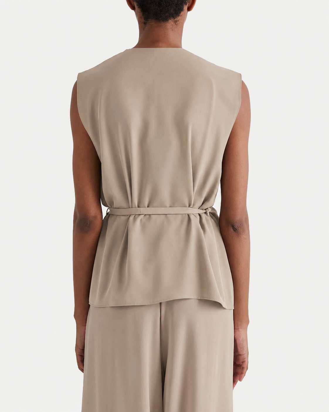 MEIMEIJ M6PF05 gilet donna a fazzoletto Made in Italy