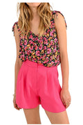 MOLLY BRACKEN top donna fantasia floreale nero/fuxia LA211ACP 100% poliestere