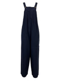 4.10 by BottegaChilometriZero salopette donna cotone blu DD24613 MADE IN ITALY