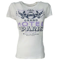 VINTAGE 55 t-shirt donna mezza manica bianca serie FIRST CLASS EDITION