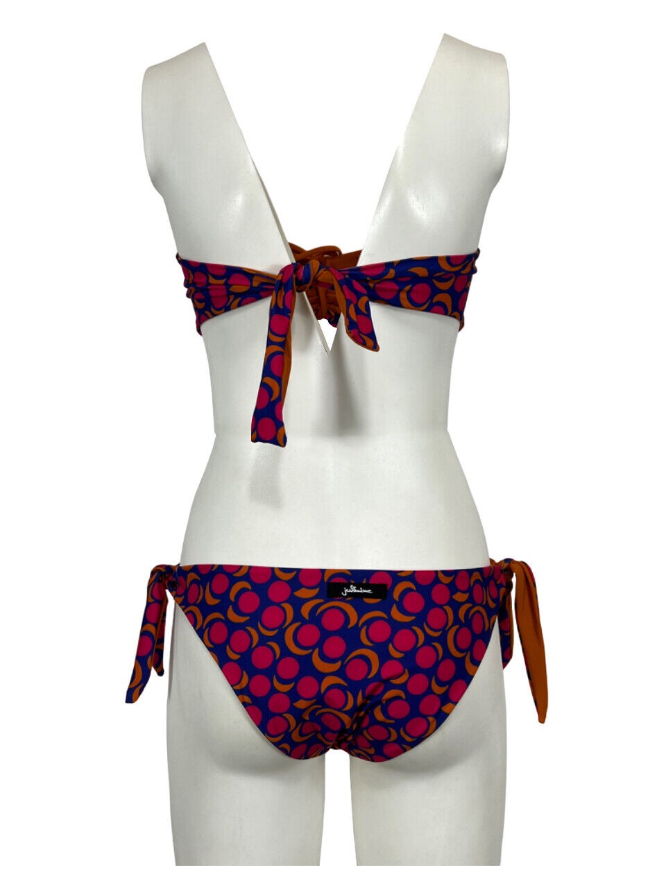 JUSTMINE bikini fascia foderata double-face fuxia/cuoio JCOBKSS24-B2770 1057 MADE IN ITALY