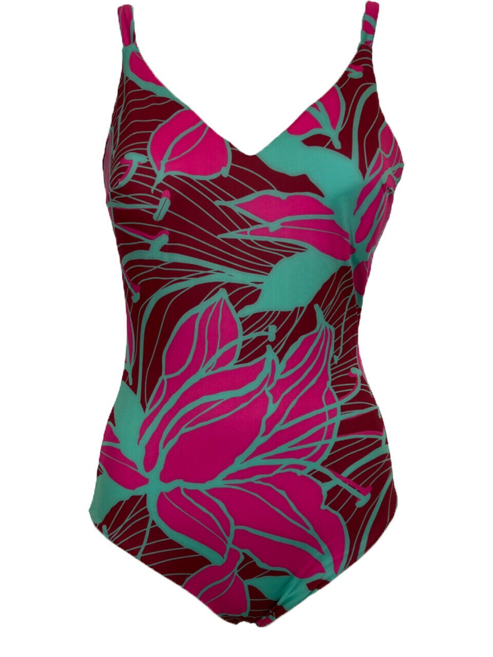 FEELING by JUSTMINE costume intero coppa C acqua/fuxia/amarena  FCOINSS24-A784C 6056 MADE IN ITALY
