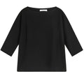LIVIANA CONTI maglia donna nera asimmetrica L4SA62 MADE IN ITALY