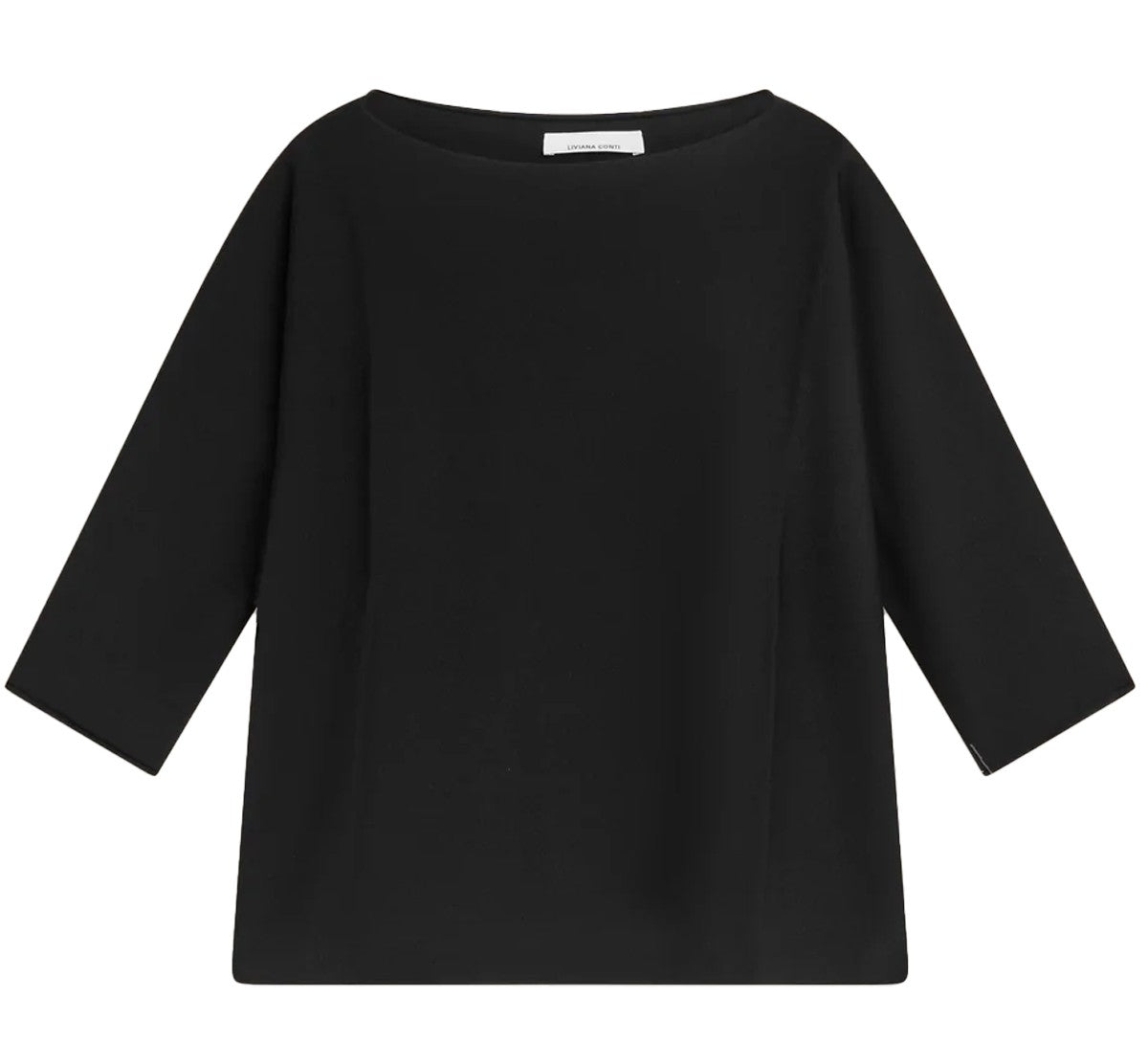 LIVIANA CONTI maglia donna nera asimmetrica L4SA62 MADE IN ITALY