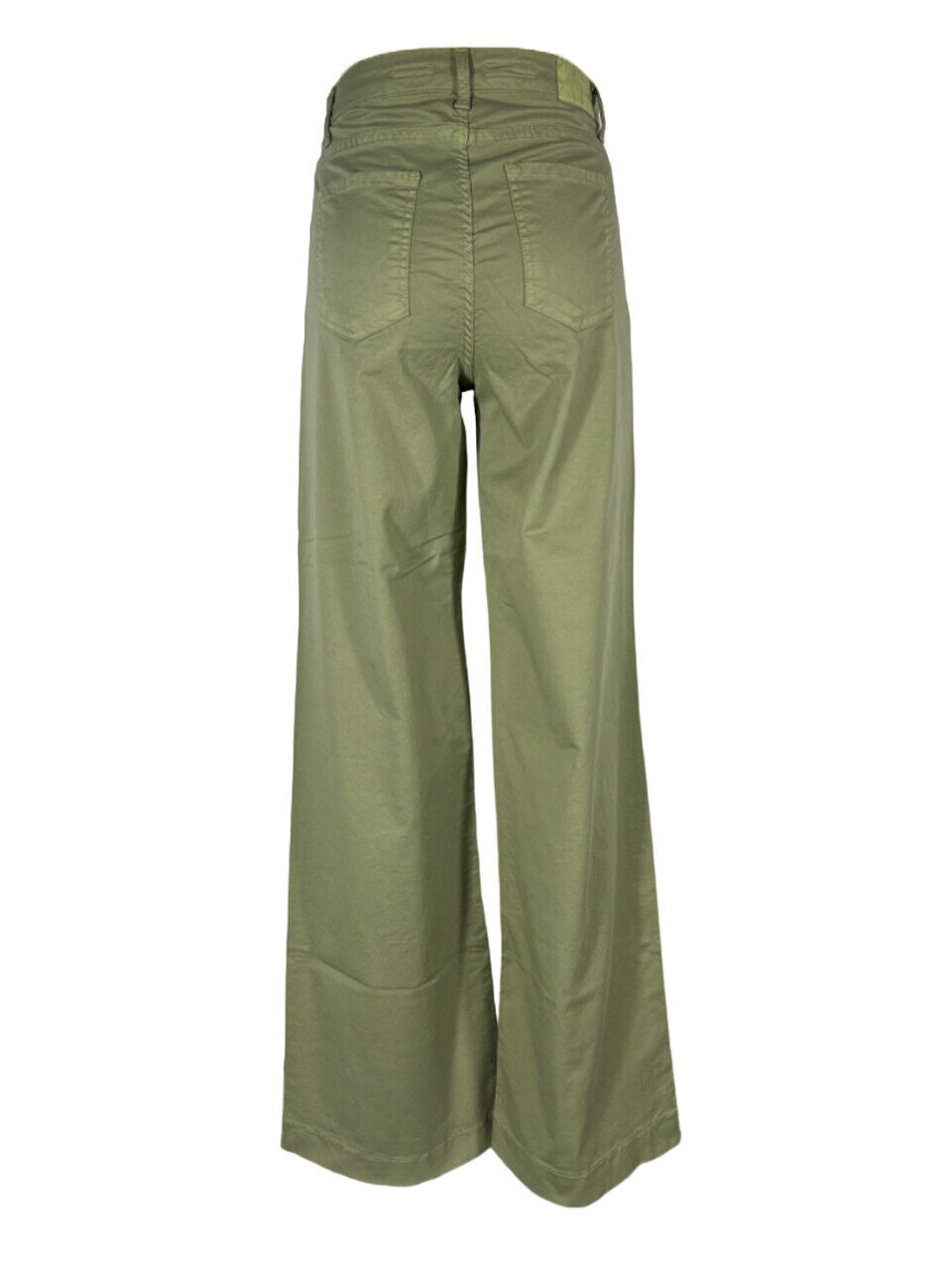 J-CUBE jeans donna palazzo cotone verde salvia MILA GABARDINA MADE IN ITALY