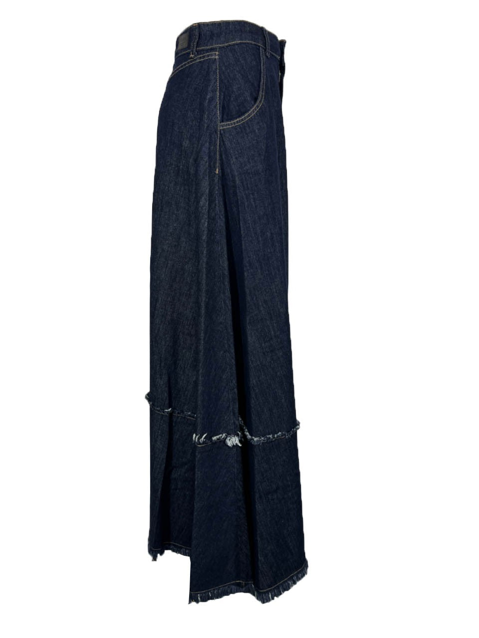 J-CUBE gonna donna svasata lunga denim CARTISIA 100% cotone MADE IN ITALY