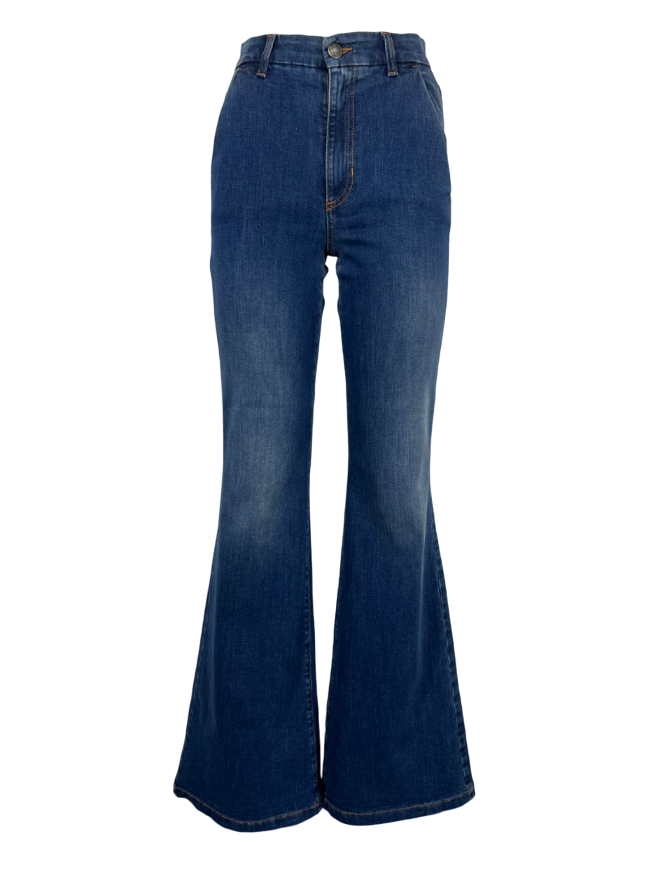 J-CUBE jeans donna stone washed flare NICOLE 99% cotone 1% elastan MADE IN ITALY