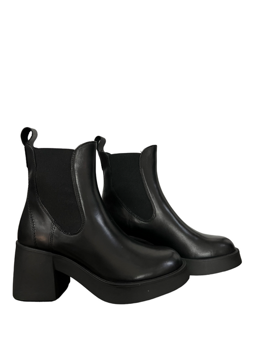 FRANCESCO BRUNELLI stivale basso donna pelle nero AR4714 100% pelle