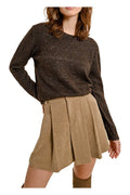 MOLLY BRACKEN maglia donna marrone lurex E1613CN