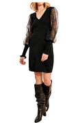 MOLLY BRACKEN abito maglia donna nero LA1640CH