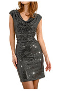 MOLLY BRACKEN abito donna nero/argento PW107CH