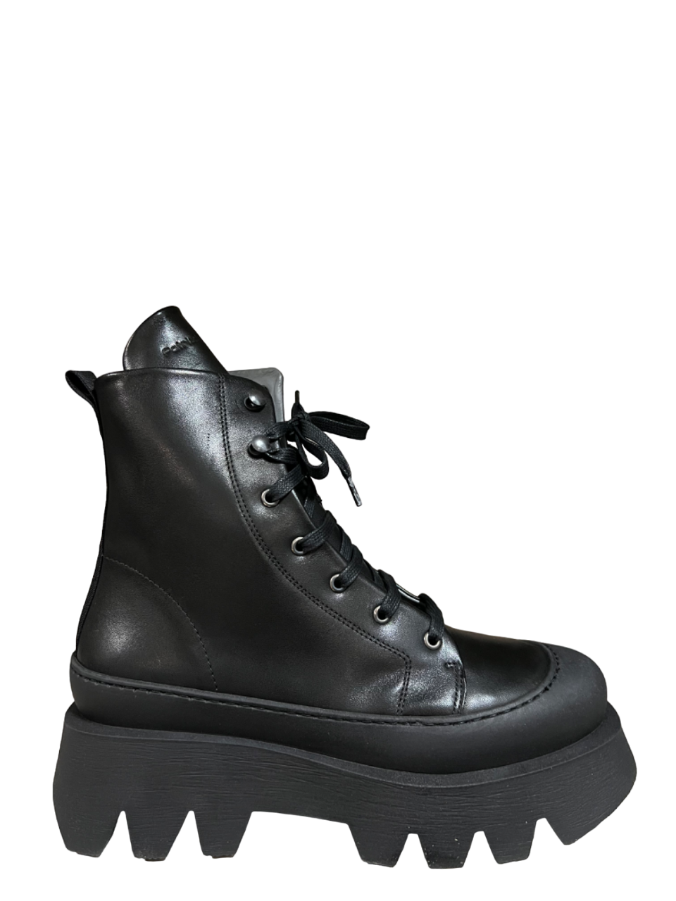 PATRIZIA BONFANTI stivale donna basso nero ANNE NIAGARA 100% pelle MADE IN ITALY