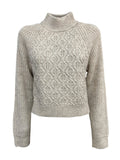HUMILITY 1949 maglia donna crop ecru misto lana CHELTER MADE IN ITALY