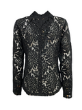 LA FEE MARABOUTEE blusa donna pizzo nero ZOVOLA 48% poliammide 45% cotone 7% elastan