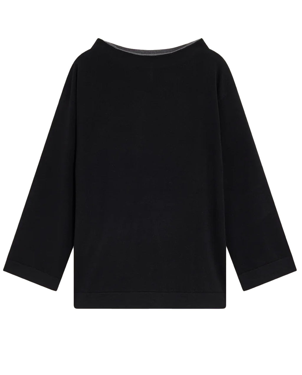 LIVIANA CONTI maglia donna over nero/grigio CNTA03 100% lana MADE IN ITALY
