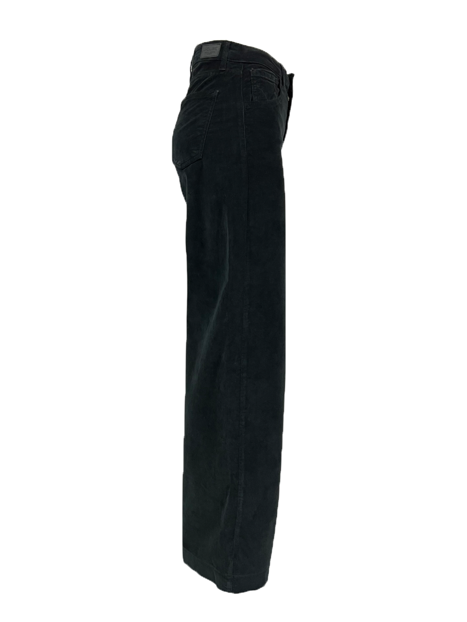 J-CUBE jeans donna palazzo velluto liscio nero MILA MADE IN ITALY