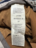 J-CUBE pantalone donna cotone invernale flare NICOLE GABARDINA MADE IN ITALY