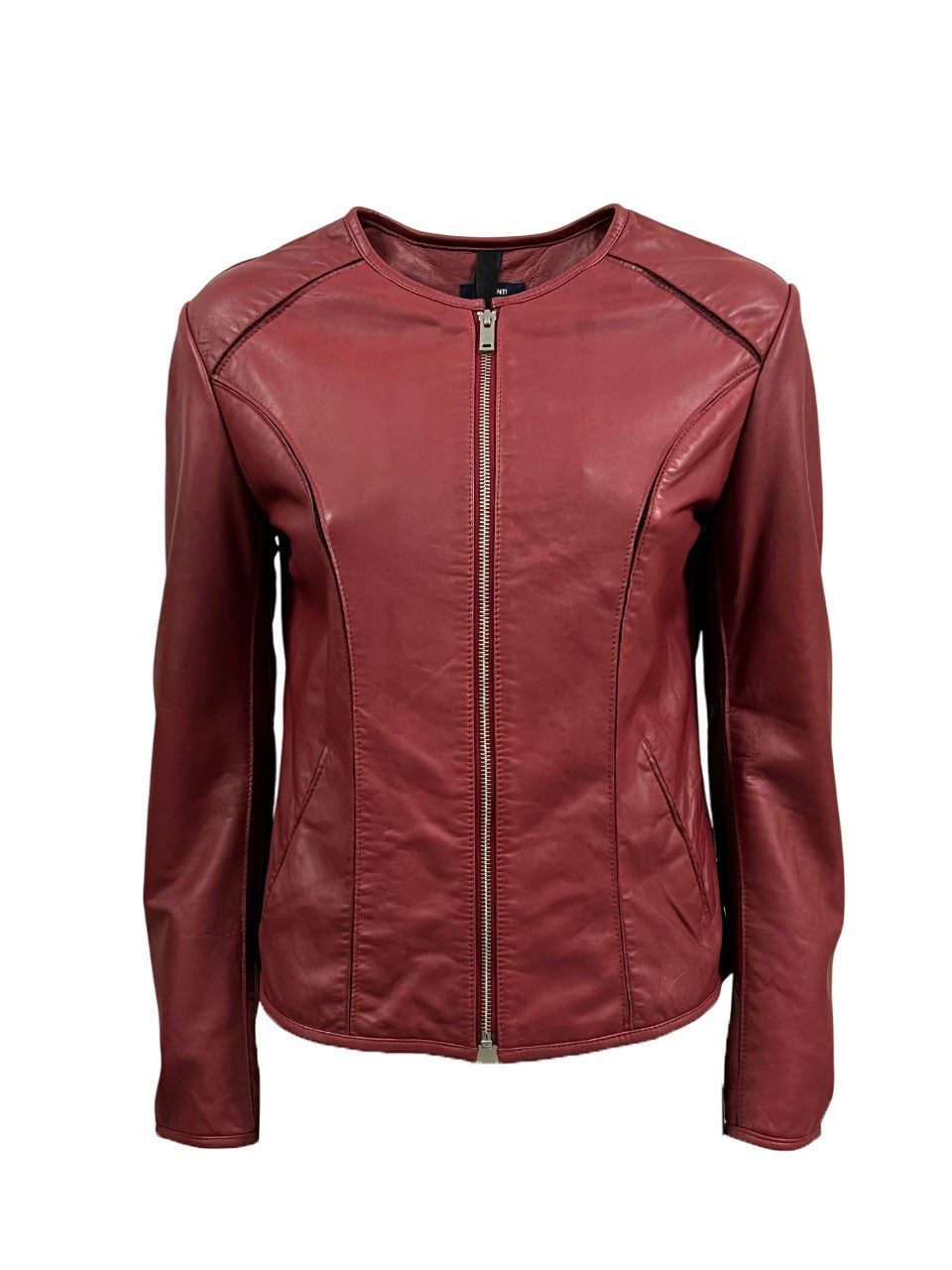 TALENTI giacca donna girocollo in pelle lavata P420 100% pelle
