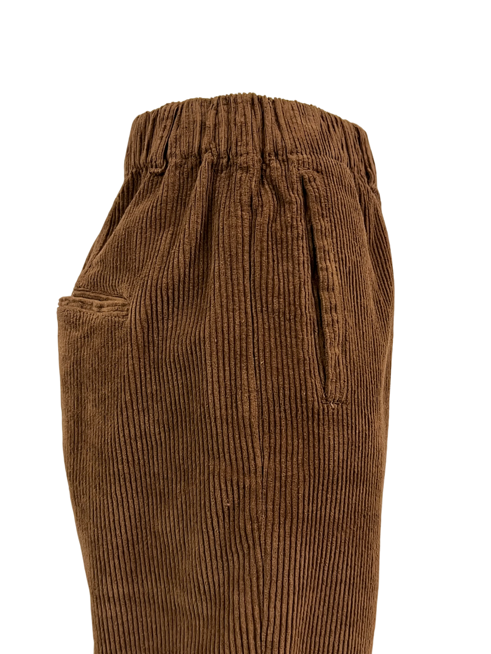 4.10 by BottegaChilometriZero pantalone donna velluto biscotto DD24873 ORTLES MADE IN ITALY