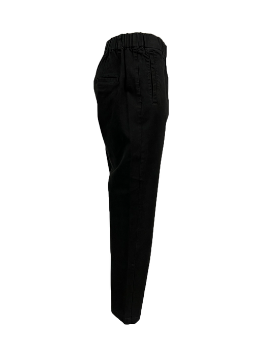 4.10 by BottegaChilometriZero pantalone donna cotone invernale nero DD23241 RICHELIER MADE IN ITALY