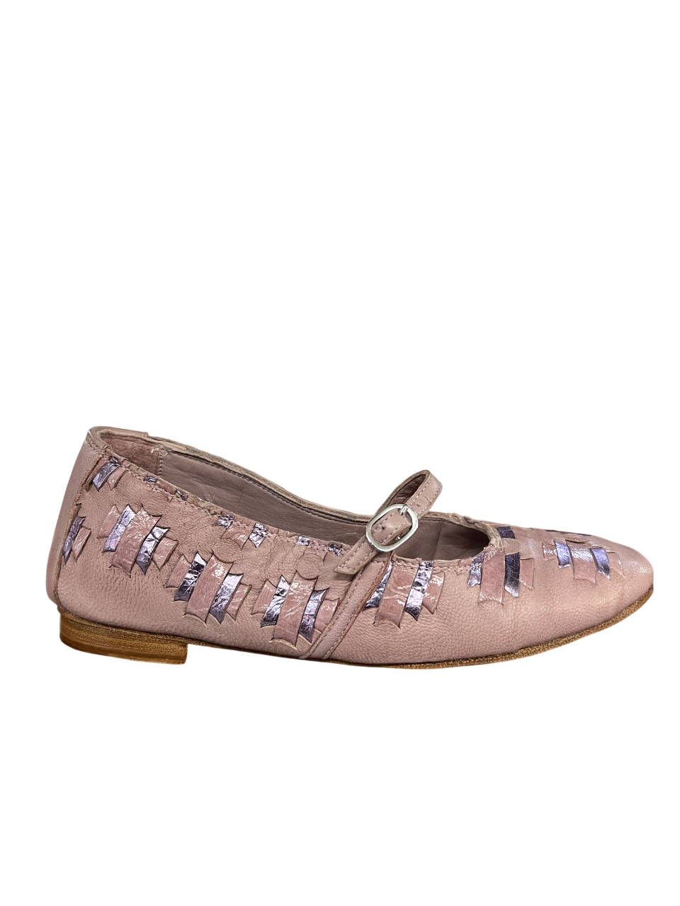 KUDETA’ ballerina donna bimateriale laminato cipria/lilla 514141 FAR WEST MADE IN ITALY