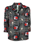 IL THE DELLE 5 camicia fantasia nera SPANK CUORE modello SPOON MADE IN ITALY