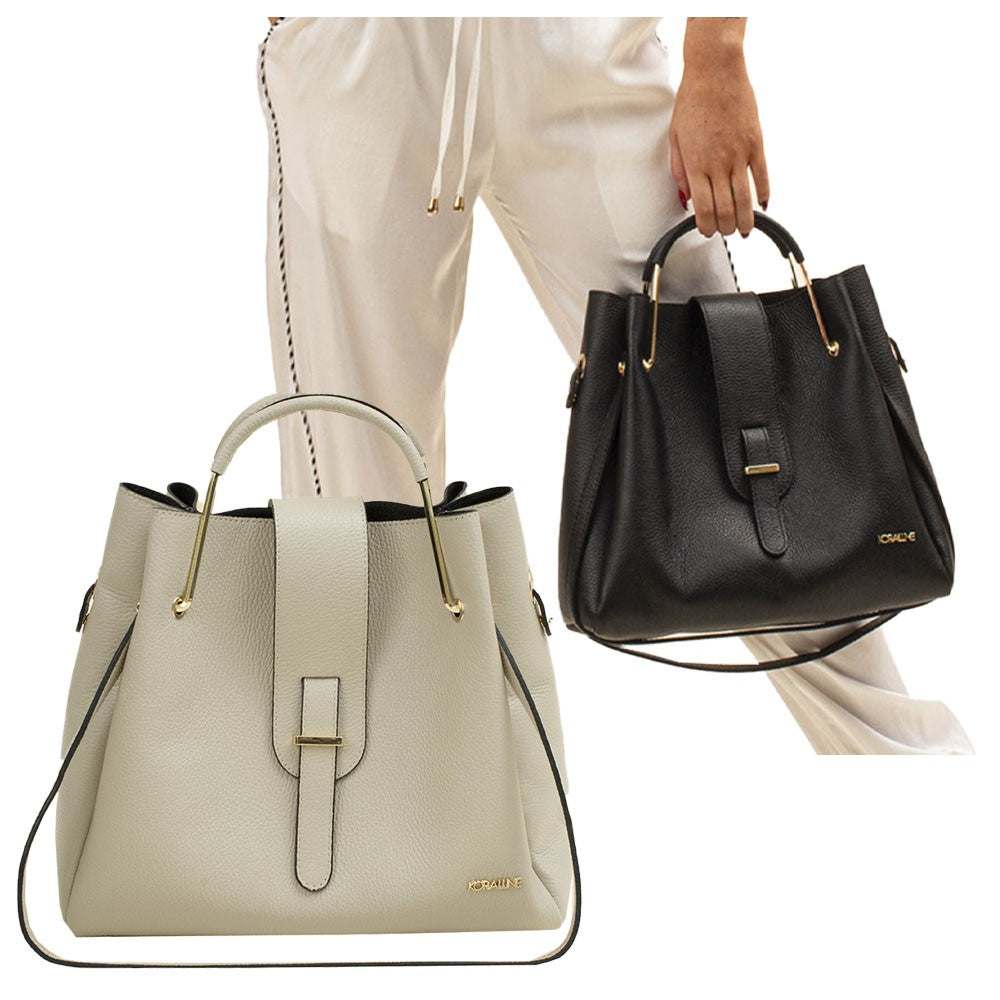 KORALLINE borsa donna pelle martellata 921 100% pelle MADE IN ITALY