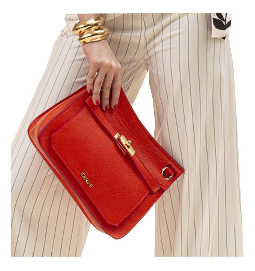 KORALLINE borsa donna pelle martellata 915 100% pelle MADE IN ITALY